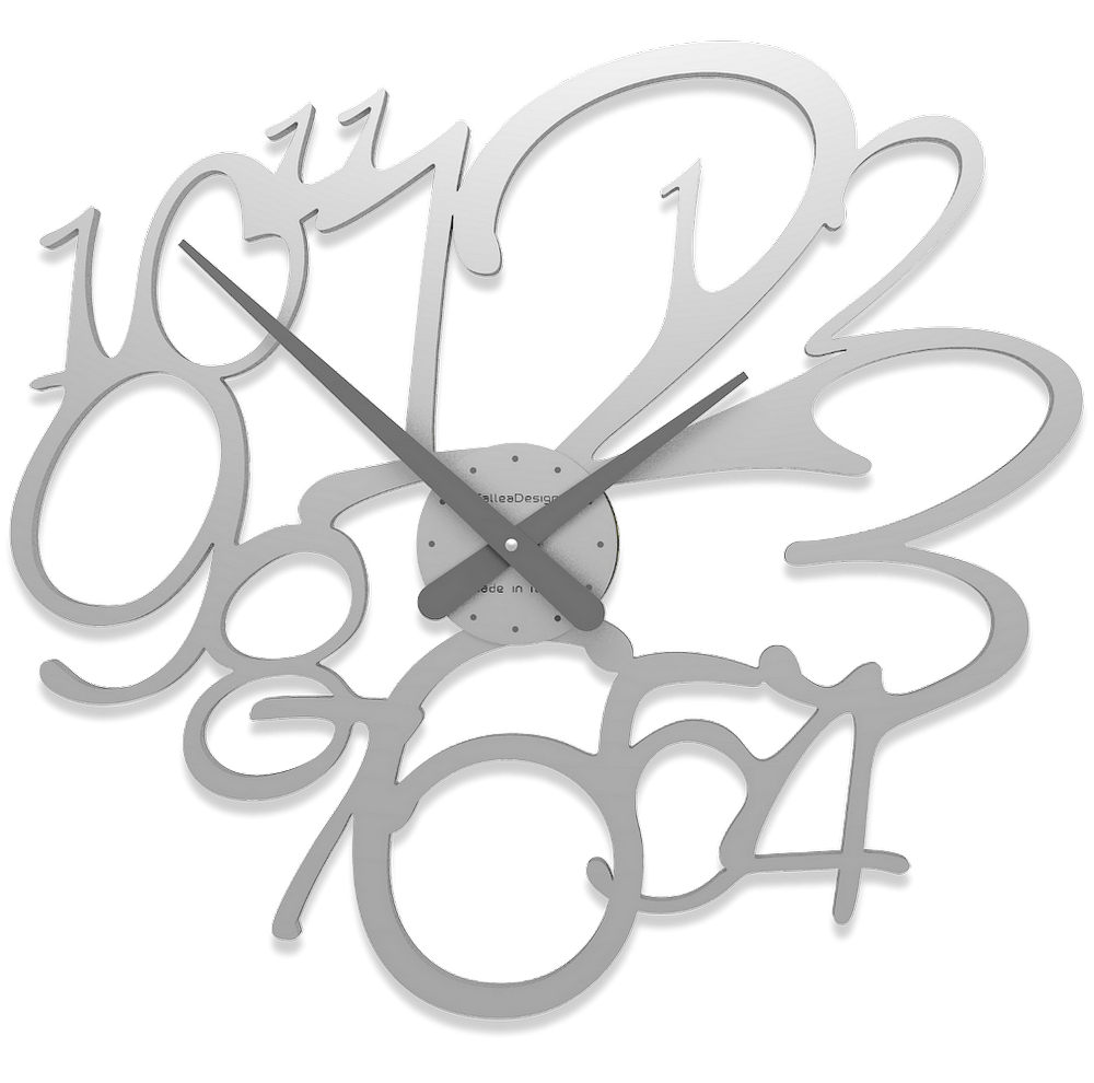  Orologio Frivolo orologio parete fibra legno 51x45 colore Alluminio